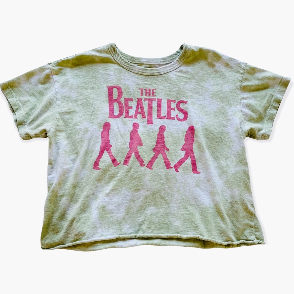 ✦ Beatles ✦ Tie Dye Crop Band Tee ✦ Size XS